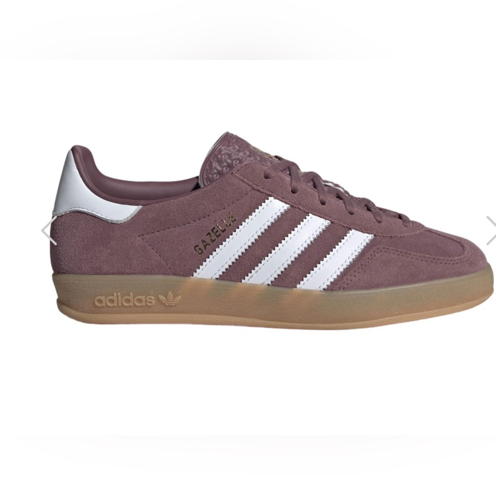 Adidas Gazelle Sneakers in Fig and White